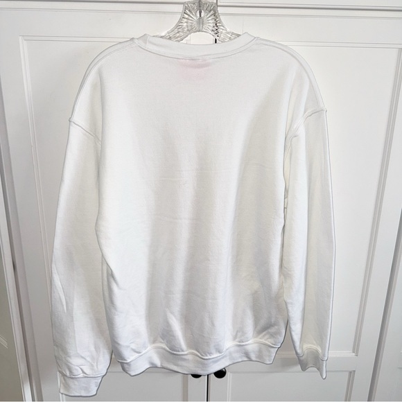 Cowgirl Summer Graphic White Sweatshirt Western Rodeo Surfing Sz S/M Cotton - Picture 4 of 13